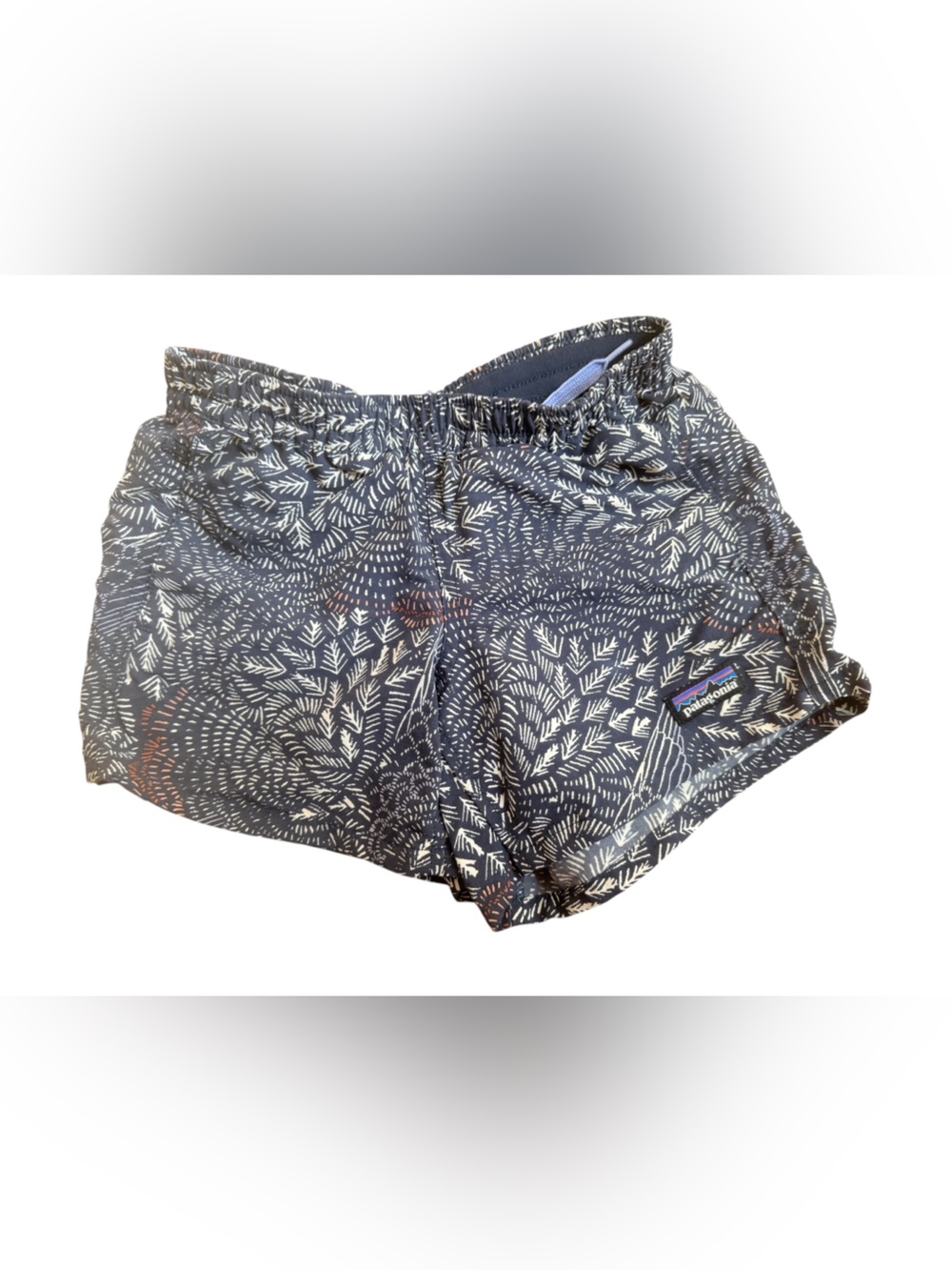 Patagonia Kid’s Navy Leaf-Print Lightweight Shorts